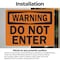 Signmission Do Not Enter OSHA Warning Sign, Vinyl Decal, 10in W x 7in L, 2PK OS-2PACK-WS-D-710-L-19656 - alternate 6